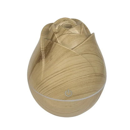 Humidificateur USB Bois Rose - Diffuseur LED Silencieux