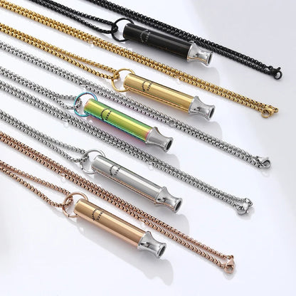528Hz Meditation Pendant Necklace (Steel) – Mindfulness, Unisex