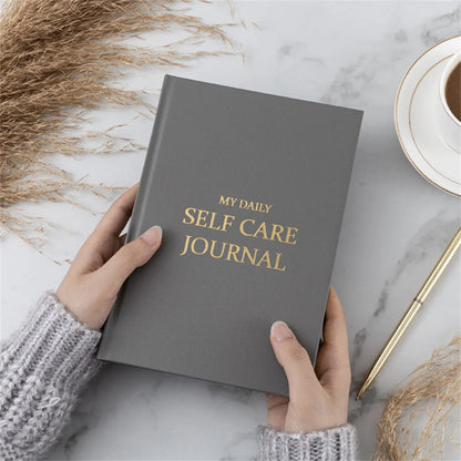 Five-Minute Gratitude Journal – Personal Development Notebook with Fabric Cover