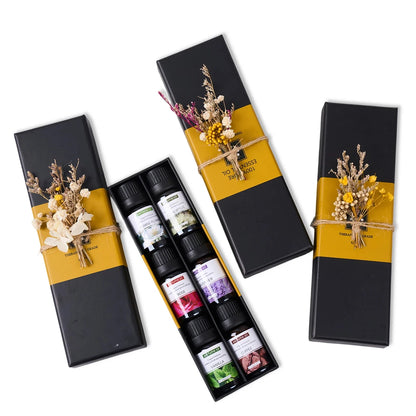 Ensemble 6 Huiles Essentielles Naturelles 10ml - Diffuseur Massage