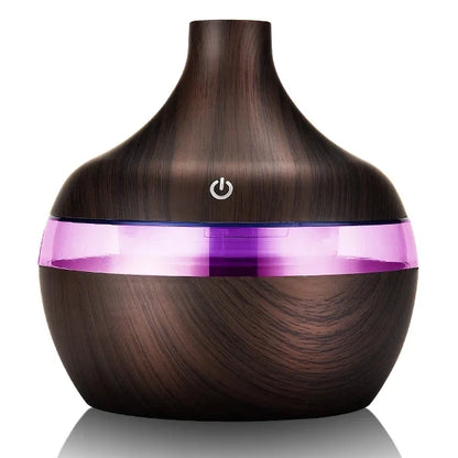 300ml Ultrasonic Wood Grain Humidifier Diffuser – Aromatherapy
