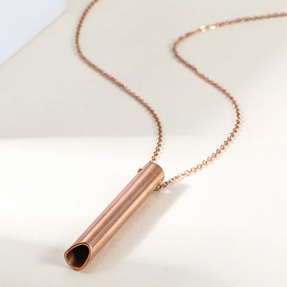 Couple Meditation Necklace (Steel) – Geometric Pendant, Unisex