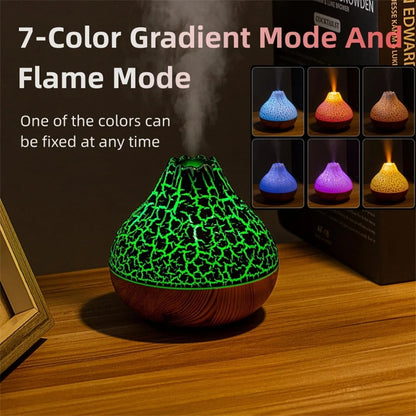 Humidificateur Volcano 300ml - Diffuseur 7 Couleurs LED