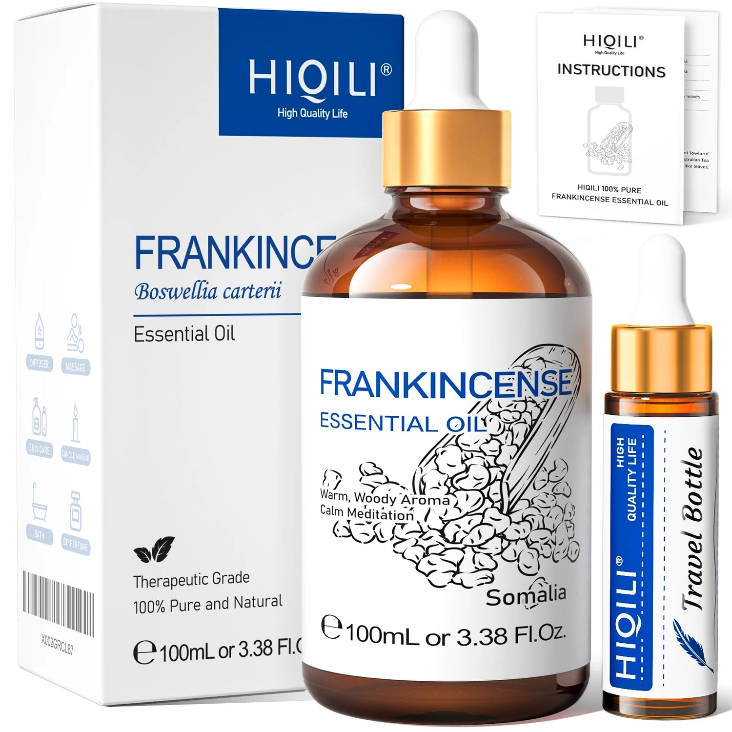 HIQILI Pure Lavender Essential Oil 100ml – Aromatherapy
