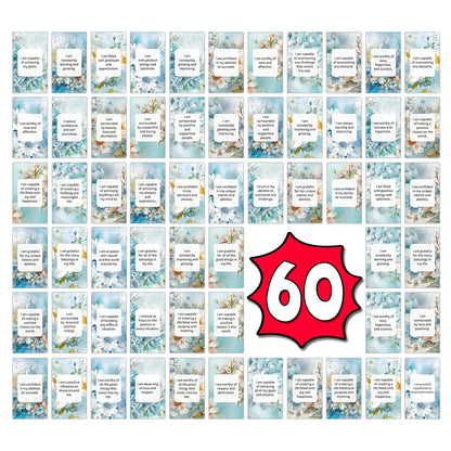 60pcs Affirmation Cards for Women – Motivational Positive Quotes, Wellness &amp; Encouragement Gift