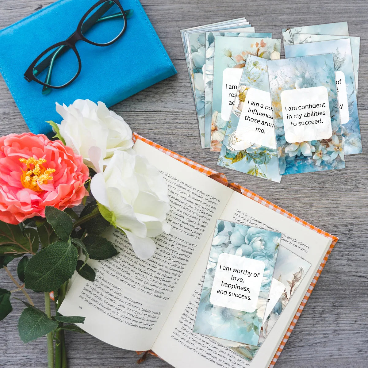 60pcs Affirmation Cards for Women – Motivational Positive Quotes, Wellness &amp; Encouragement Gift