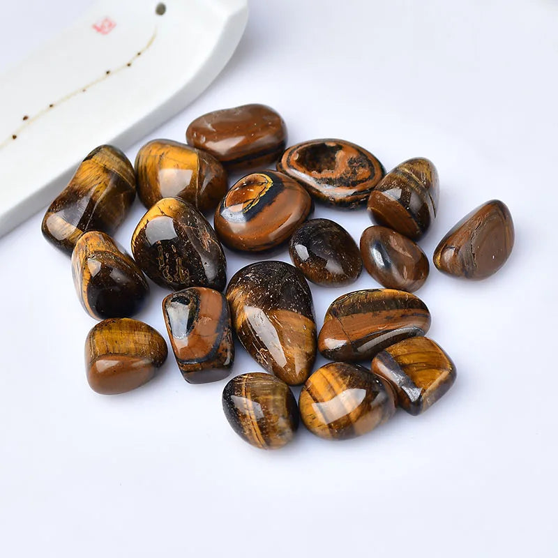 100% Natural Large Size Tiger Eye Stone And Quartz White Crystal Stone Healing Specimen Home Decor 15-30mm