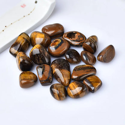 100% Natural Large Size Tiger Eye Stone And Quartz White Crystal Stone Healing Specimen Home Decor 15-30mm