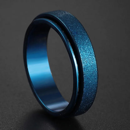Bague Fidget Rotative en Acier Inoxydable – Chiffres Romains