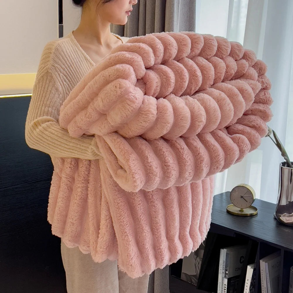 250 GSM Bed Throw Blanket – Soft, Warm &amp; Plush for Winter