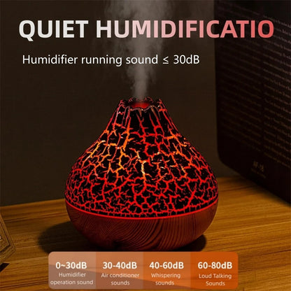 Humidificateur Volcano 300ml - Diffuseur 7 Couleurs LED
