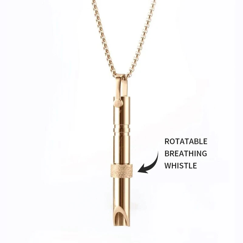Couple Meditation Necklace (Steel) – Geometric Pendant, Unisex