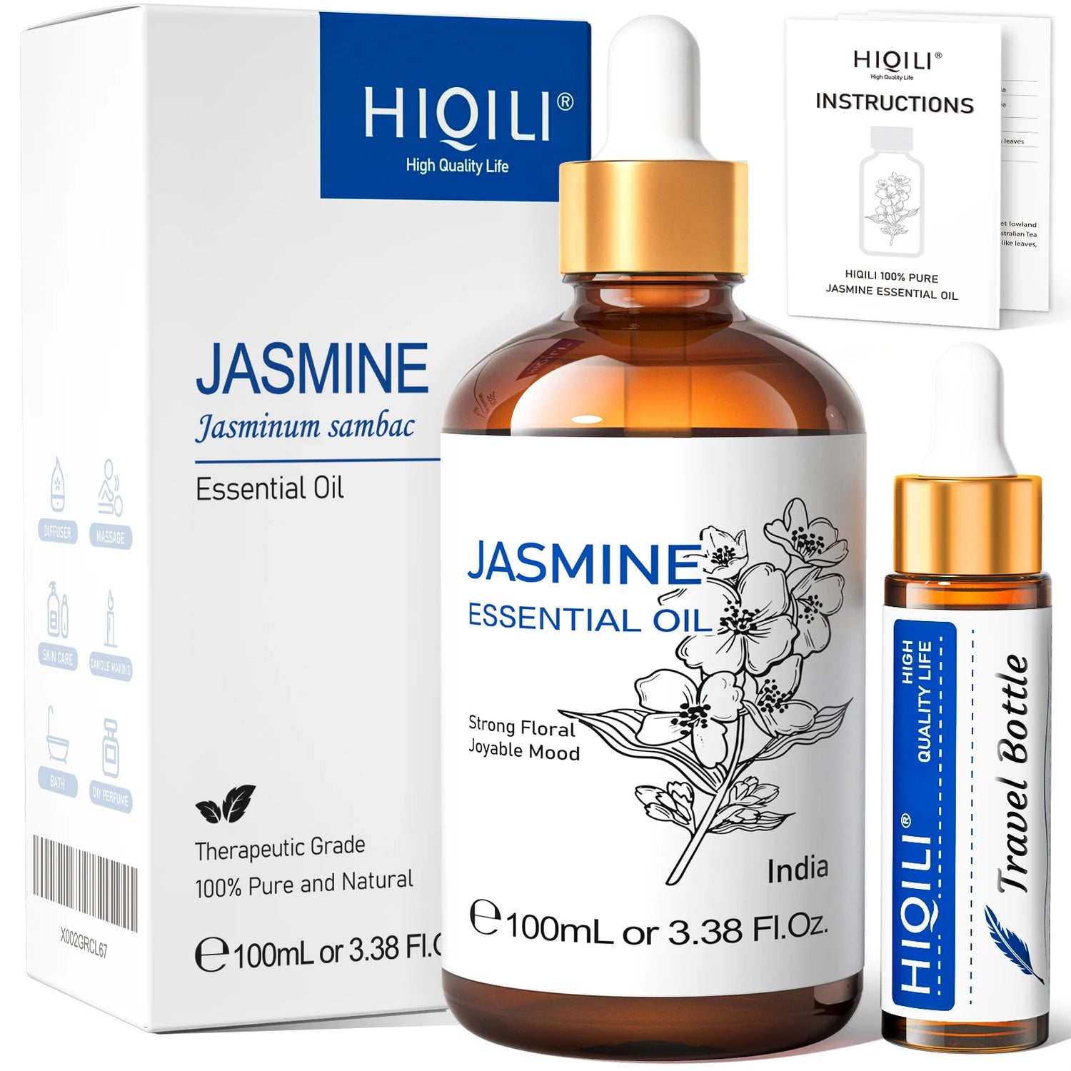 HIQILI Pure Lavender Essential Oil 100ml – Aromatherapy
