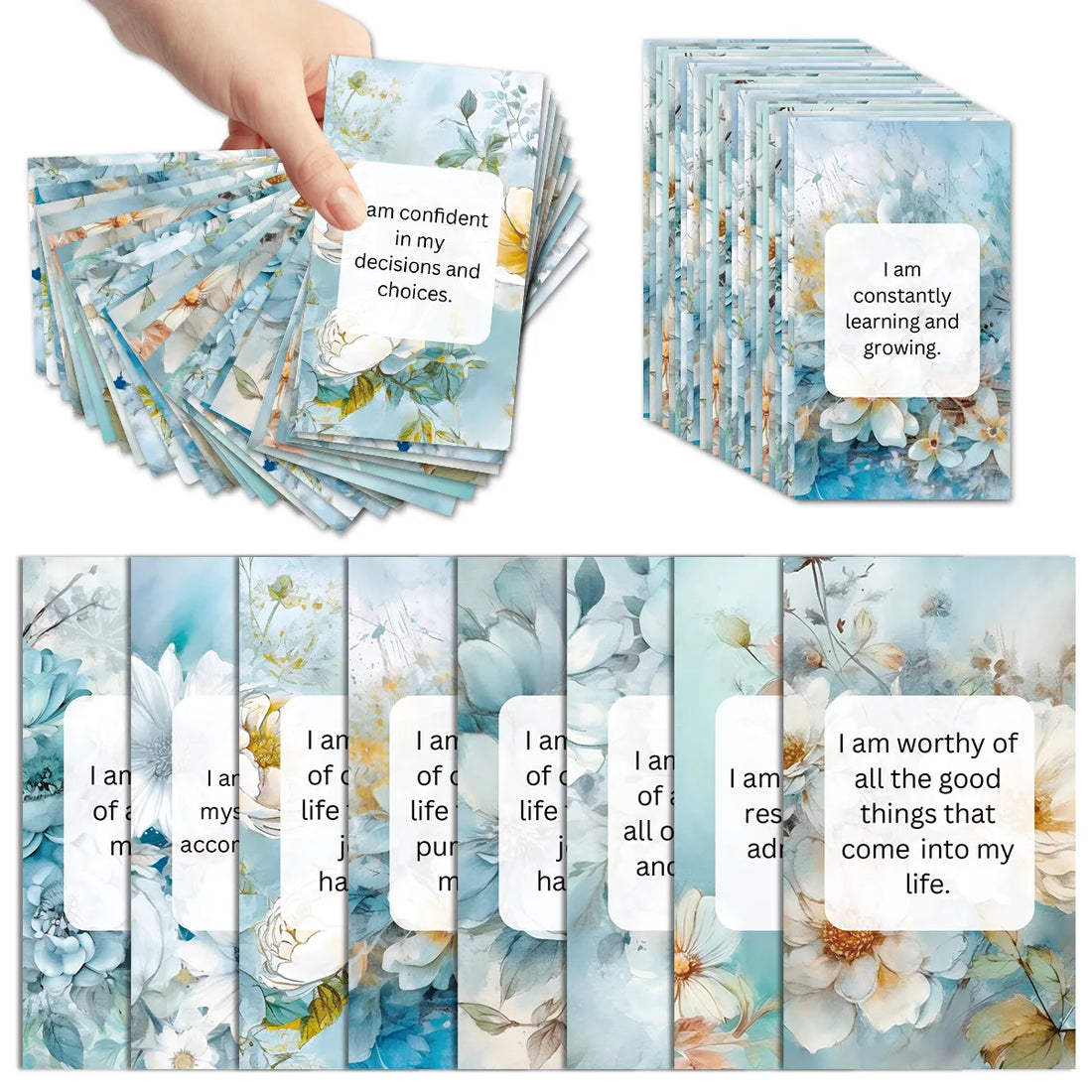 60pcs Affirmation Cards for Women – Motivational Positive Quotes, Wellness &amp; Encouragement Gift
