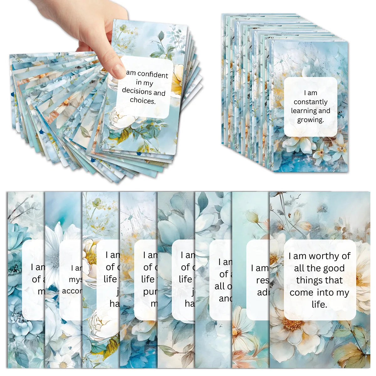 60pcs Affirmation Cards for Women – Motivational Positive Quotes, Wellness &amp; Encouragement Gift