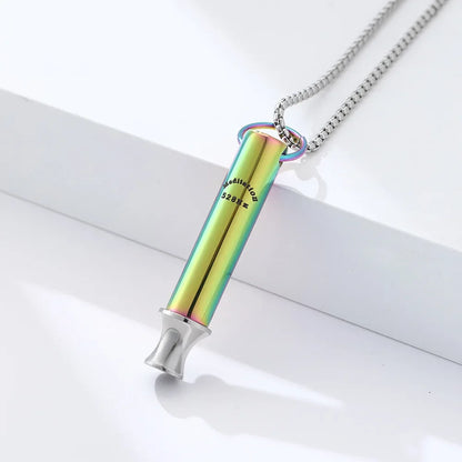 528Hz Meditation Pendant Necklace (Steel) – Mindfulness, Unisex