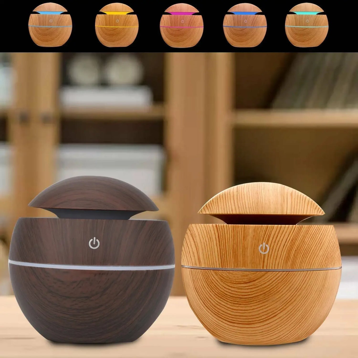 Humidificateur Diffuseur Champignon USB - Silencieux Bois